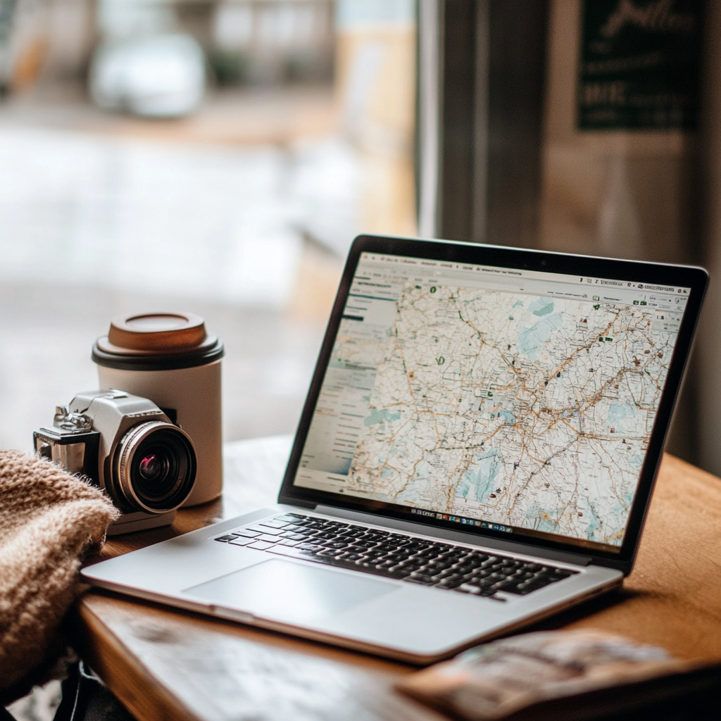 JourneySync interface showing travel planning features